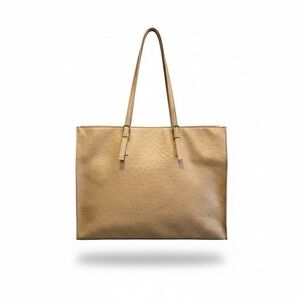 Braciano Faux Ostrich Light Beige Purse/Tote NWT- 12" High 15" Wide